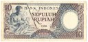 10 rupiah 1958 (depan)